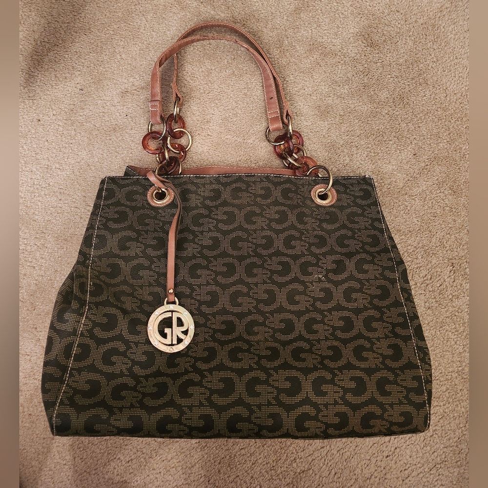 Brown Monogram Tote Bag